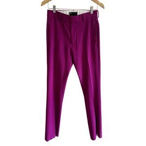 ASOS Design Dress Pants Women SZ 28" X 32" Magenta Orchid Career Work Slacks